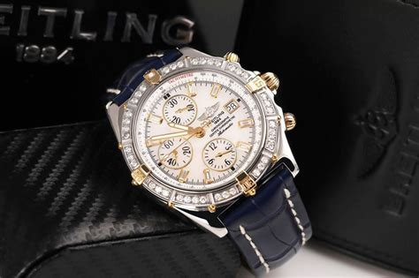 breitling 55348 quarzo|Breitling Windrider White MOP Dial Steel and 18KYG 40 mm .